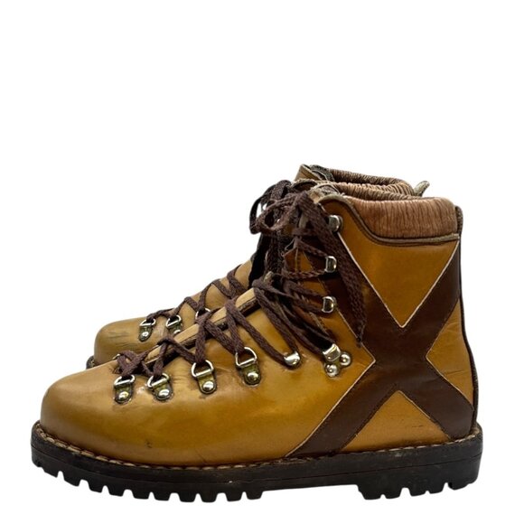 Vintage K2 Vibram Montagna Block Leather Waffle Stompers 7.5 Mountaineering Boot main image 8